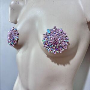 Elegant Pink Crystal Rhinestone Pasties